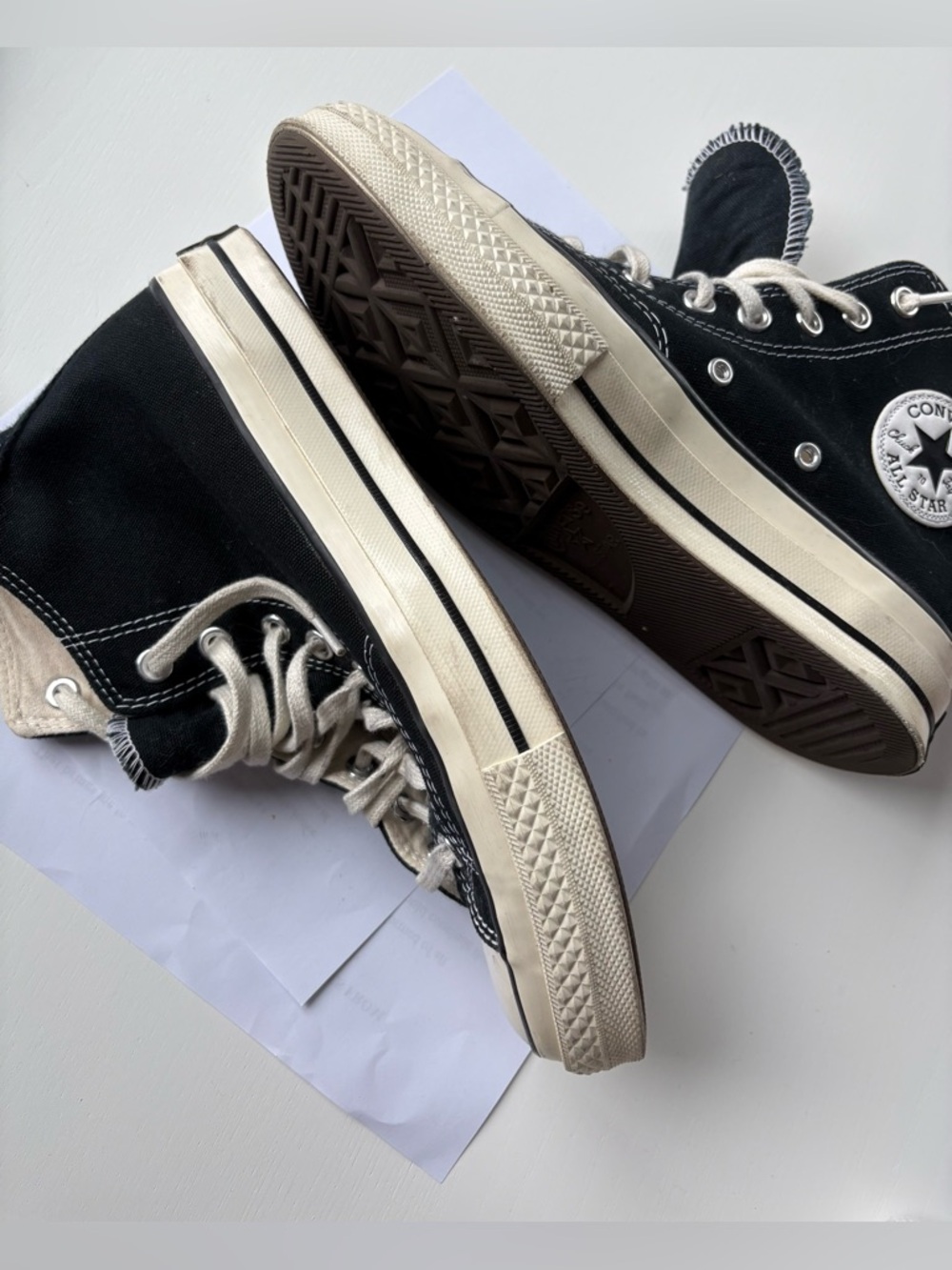 Converse High Top Sneakers in Black and White - Picture 9 of 10